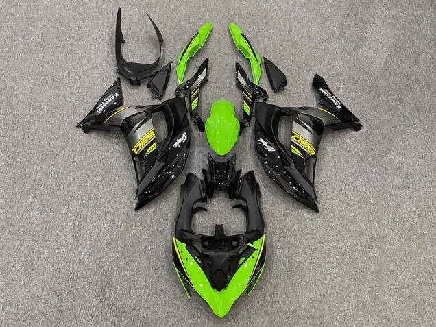 Carénages Moto Kawasaki Ninja 650 EX650 2017-2019 - Vert Jaune Gris Noir