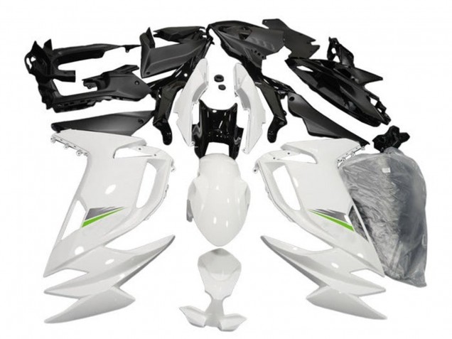 Carénages Moto Kawasaki Ninja 650 EX650 2020-2024 - Blanc Brillant Vert