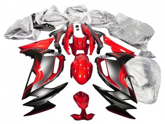 Carénages Moto Kawasaki Ninja 650 EX650 2020-2024 - Rouge Noir Mat