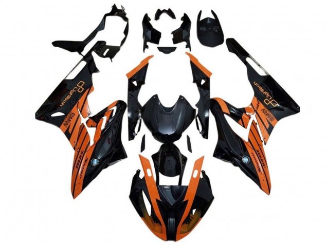 Carénage Moto BMW S1000RR 2015-2016 - Orange Noir Brillant