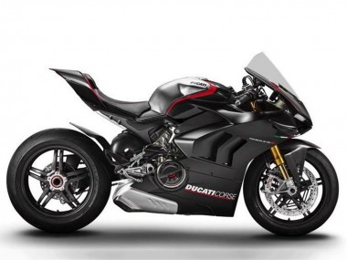 Carénages Moto Ducati Panigale V4 V4S 2020-2021 - Argent Rouge Noir Brillant Corse