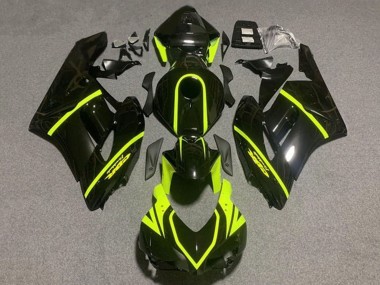 Carénages Moto Honda CBR1000RR 2004-2005 - Noir Brillant Haute Visibilité Jaune Bande