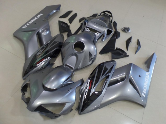 Carénages Moto Honda CBR1000RR 2004-2005 - Argent Noir Brillant Bande