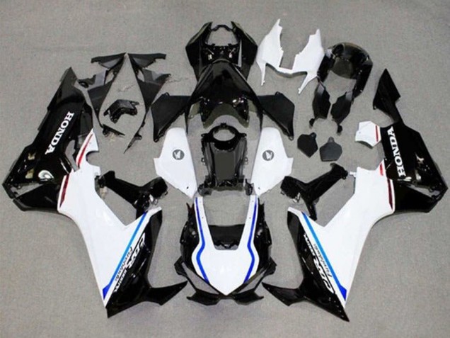 Carénages Moto Honda CBR1000RR 2017-2023 - Blanc Bleu Noir Brillant Bande