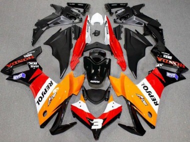 Carénages Moto Honda CBR500R 2013-2015 - Orange Blanc Rouge Noir Brillant Repsol