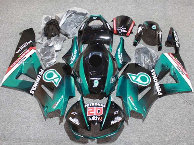 Carénages Moto Honda CBR600RR 2013-2023 - Bleu Sarcelle Noir Brillant Petronas 20