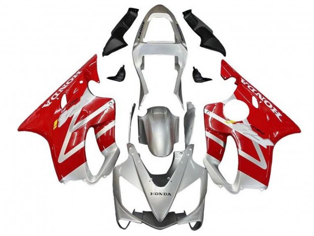 Carénages Moto Honda CBR600 F4i 2001-2003 - Argent Rouge