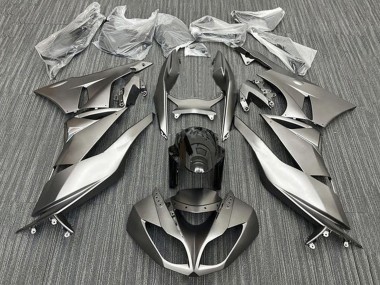 Carénages Moto Kawasaki ZX6R 2009-2012 - Argent Mat Noir
