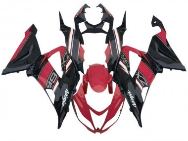 Carénages Moto Kawasaki ZX6R 2013-2018 - Rouge Noir Blanc