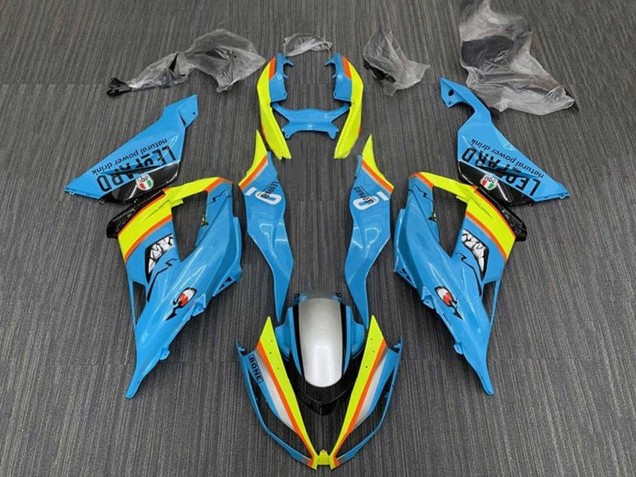 Carénages Moto Kawasaki ZX6R 2013-2018 - Bleu Clair Jaune Orange Noir Argent