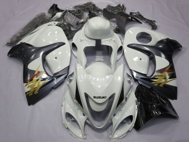 Carénages Moto Suzuki GSXR 1300 Hayabusa 2008-2020 - Blanc Gris Or Noir