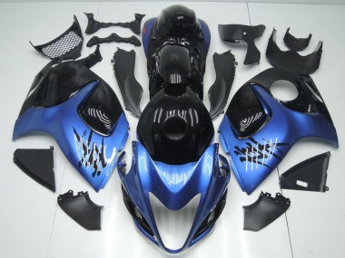 Carénages Moto Suzuki GSXR 1300 Hayabusa 2008-2020 - Noir Brillant Bleu Clair