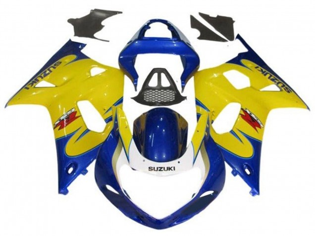 Carénages Moto Suzuki GSXR1000 2000-2002 - Jaune Bleu Tribal