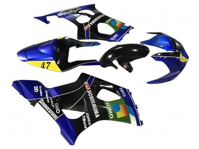 Carénages Moto Suzuki GSXR 1000 2003-2004 - Bleu Jaune Noir JOMO