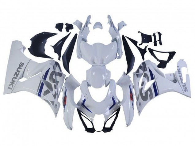 Carénages Moto Suzuki GSXR1000 2017-2024 - Blanc Argent Bleu