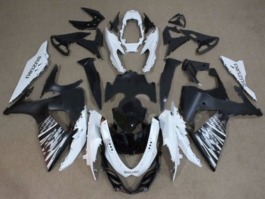 Carénages Moto Suzuki GSXR 1000 2009-2016 - Blanc Noir Argent Checker