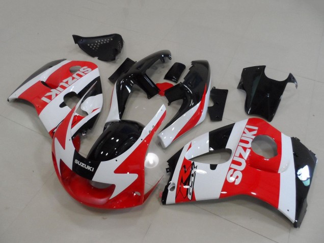 Carénages Moto Suzuki GSXR 600 / GSXR 750 1996-2000 - Rouge Blanc Noir