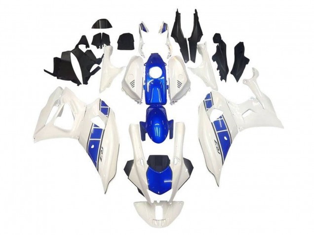 Carénages Moto Yamaha YZF R7 2021-2024 - Blanc Bleu Bande
