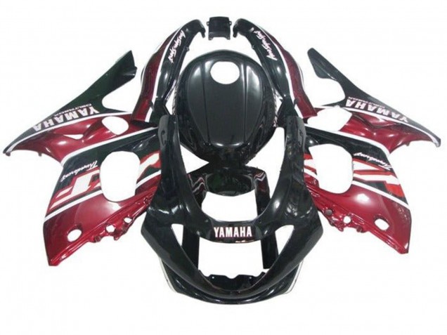 Carénages Moto Yamaha YZF600R Thundercat 1996-2007 - Noir Rouge Foncé Blanc
