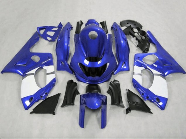 Carénages Moto Yamaha YZF600R Thundercat 1996-2007 - Bleu Blanc Gris Noir