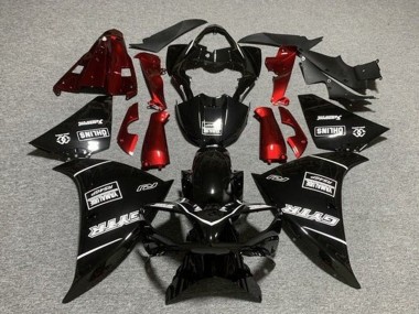 Carénages Moto Yamaha YZF 1000 R1 2009-2011 - Noir Brillant GYTR Rouge