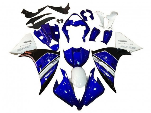 Carénages Moto Yamaha YZF 1000 R1 2009-2011 - Blanc Bleu Noir GYTR