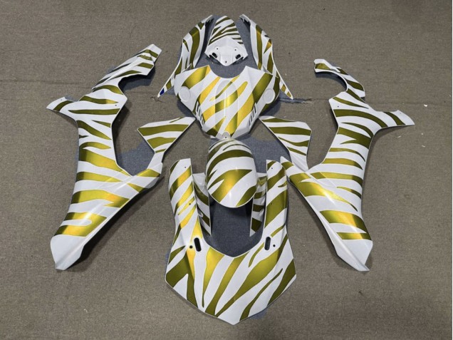 Carénages Moto Yamaha YZF 1000 R1 2015-2019 - Blanc Or Zèbre