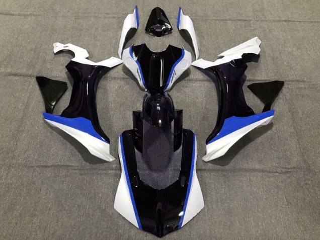 Carénages Moto Yamaha YZF 1000 R1 2015-2019 - Blanc Noir Brillant Bleu