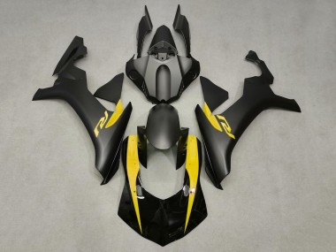 Carénages Moto Yamaha YZF 1000 R1 2020-2025 - Noir Brillant Noir Mat Jaune