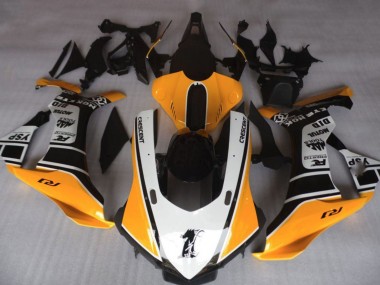 Carénages Moto Yamaha YZF 1000 R1 2020-2025 - Orange Blanc Noir