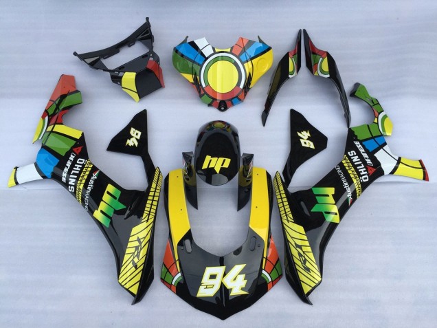 Carénages Moto Yamaha YZF 1000 R1 2020-2025 - Blanc Bleu Vert Jaune Noir Roue Chromatique 94