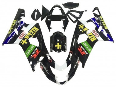 Carénages Moto Suzuki GSXR 600 / GSXR 750 2004-2005 - Noir Brillant Bleu Vert Jaune Rizla