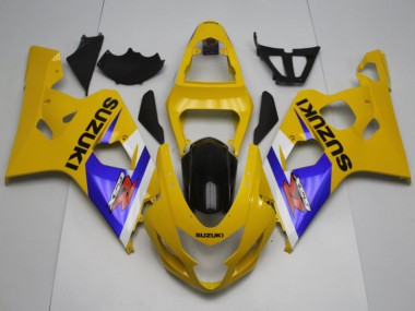 Carénages Moto Suzuki GSXR 600 / GSXR 750 2004-2005 - Jaune Blanc Bleu Noir