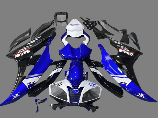Carénages Moto Yamaha YZF R6 2006-2007 - Blanc Bleu Noir Brillant Yamalube