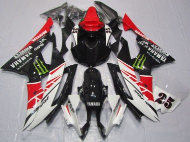 Carénages Moto Yamaha YZF R6 2008-2016 - Blanc Rouge Noir Brillant Vert Monstre 25
