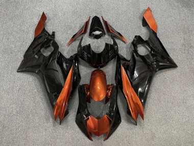 Carénages Moto Yamaha YZF R6 2017-2025 - Orange Noir Brillant