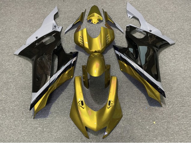 Carénages Moto Yamaha YZF R6 2017-2025 - Gris Or Noir Brillant