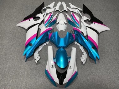Carénages Moto Yamaha YZF R6 2017-2023 - Blanc Rose Bleu Noir