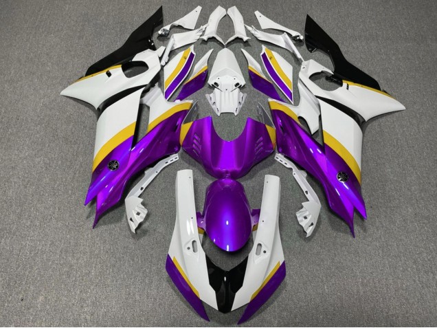 Carénages Moto Yamaha YZF R6 2017-2025 - Blanc Bleu Violet Noir