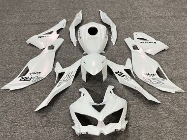 Carénages Moto Kawasaki ZX4R ZX-4RR 2019-2025 - Blanc Perle Noir