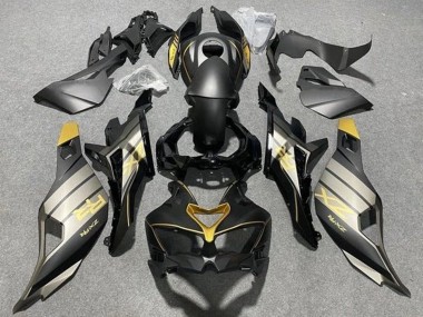 Carénages Moto Kawasaki ZX4R ZX-4RR 2019-2025 - Noir Mat Noir Brillant Gris Or