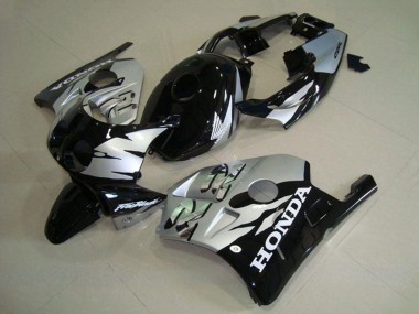Carénages Moto Honda CBR250RR MC22 1990-1998 - Argent Noir Brillant