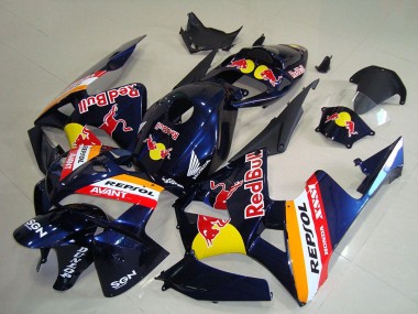 Carénages Moto Honda CBR600RR 2005-2006 - Bleu Foncé Orange Red Bull Repsol
