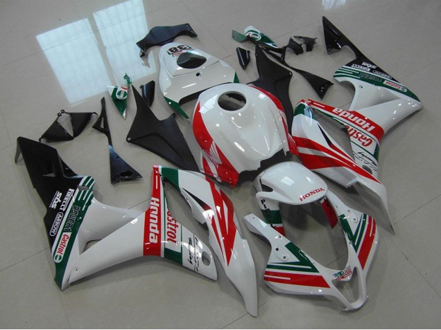 Carénages Moto Honda CBR600RR 2007-2008 - Blanc Rouge Vert Noir Brillant Castrol 38