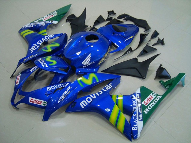 Carénage Moto Honda CBR600RR 2007-2008 - Bleu Vert MoviStar Castrol