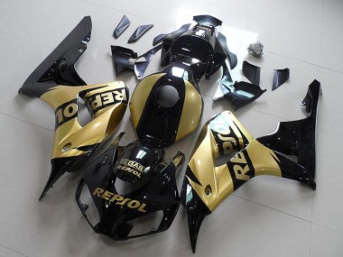 Carénages Moto Honda CBR1000RR 2006-2007 - Noir Brillant Or Repsol