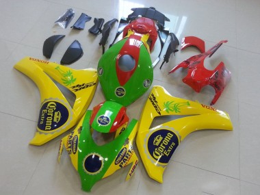 Carénages Moto Honda CBR1000RR 2008-2011 - Jaune Vert Rouge Noir Corona