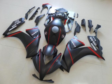 Carénages Moto Honda CBR1000RR 2012-2016 - Noir Mat Rouge Bande