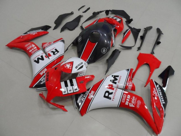 Carénages Moto Honda CBR1000RR 2012-2016 - Blanc Rouge Noir Brillant Rpm