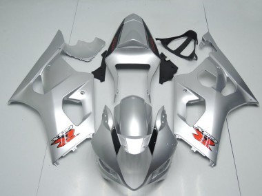 Carénages Moto Suzuki GSXR 1000 2003-2004 - Argent Rouge OEM Style